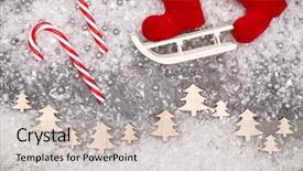  Presentation with new year card - Amazing presentation design having christmastree - christmas greeting card noel festive backdrop and a  colored foreground