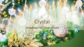  Presentation with christmas borders grunge border decoration - Presentation theme with christmastree - closeup of christmas tree decorations background and a  colored foreground