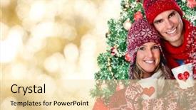  Presentation with hot tea - PPT theme featuring sees the inscription business ethics background and a dark gray colored foreground