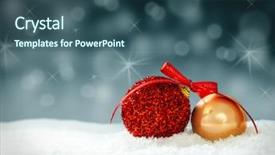  Presentation with events and decoration presentation - PPT layouts featuring christmastree decoration snowballs for card background and a ocean colored foreground