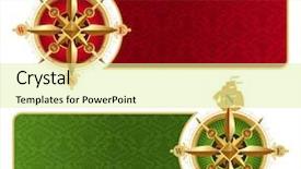  Presentation with compass - Beautiful slides featuring north sails silhouette sailing - frames with ancient compass rose backdrop and a blonde colored foreground