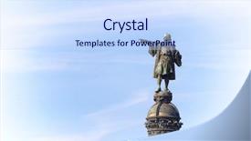  Presentation with christopher columbus - Beautiful slide set featuring european colonization - christopher columbus indicates the way backdrop and a sky blue colored foreground