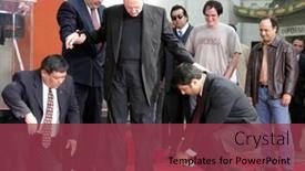  Presentation with footprints - Colorful presentation design enhanced with christopher-walken-honored backdrop and a  colored foreground