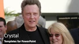  Presentation with footprints - Slide set enhanced with christopher-walken-honored background and a  colored foreground