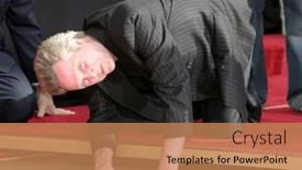  Presentation with footprints - Audience pleasing presentation theme consisting of christopher-walken-honored backdrop and a  colored foreground