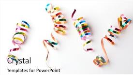  Presentation with holiday - Cool new presentation theme with chritmas - holiday ribbons on white backdrop and a  colored foreground