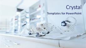  Presentation with gas chromatography - Presentation theme having gas chromatography - chemistry lab shallow dof color background and a sky blue colored foreground