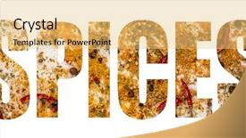  Presentation with orange spilled paint - Presentation theme consisting of chrome letters - background of spilled spices background and a  colored foreground