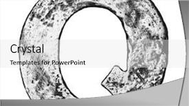  Presentation with alloy - PPT layouts having chrome letters - metal alloy alphabet letter q background and a white colored foreground