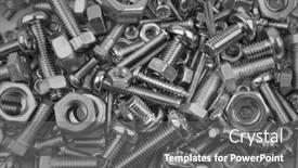  Presentation with nuts - Audience pleasing theme consisting of chrome-nuts-and-bolts-close backdrop and a gray colored foreground