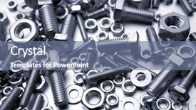  Presentation with nuts - Cool new theme with chrome nuts and bolts backdrop and a ocean colored foreground