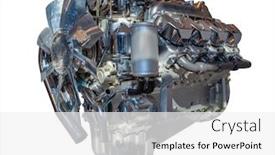  Presentation with engine - Audience pleasing presentation theme consisting of chrome-truck-engine-used backdrop and a white colored foreground