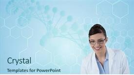  Presentation with composite - Amazing presentation theme having chromosones - digital composite of happy doctor backdrop and a  colored foreground