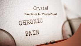  Presentation with pain - PPT theme with chronic-pain-text-written background and a sky blue colored foreground