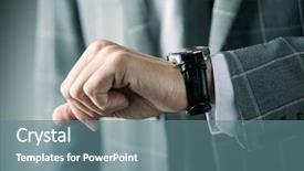  Presentation with elegant - Theme with chronograph - closeup of a young businessman background and a seafoam green colored foreground