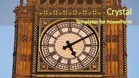  Presentation with london - Cool new presentation theme with chronograph - detail of the clock tower backdrop and a tawny brown colored foreground