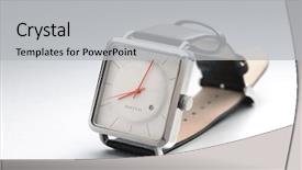  Presentation with simple and elegant - Audience pleasing theme consisting of chronograph - men's wrist watch with simple backdrop and a light gray colored foreground