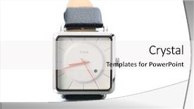  Presentation with modern - PPT layouts featuring chronograph - modern men's wrist watch background and a white colored foreground
