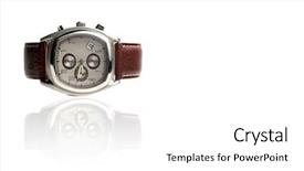  Presentation with modern - PPT theme with chronograph - modern watch background and a white colored foreground
