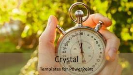  Presentation with old tv - Audience pleasing presentation theme consisting of chronograph - old chronometer backdrop and a coral colored foreground