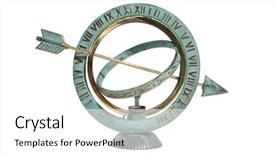  Presentation with isolated paw prints over white - Presentation theme enhanced with chronograph - sundial isolated over white background and a white colored foreground