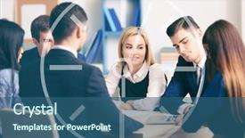  Presentation with conference - PPT layouts with chronograph - time concept business people working background and a ocean colored foreground