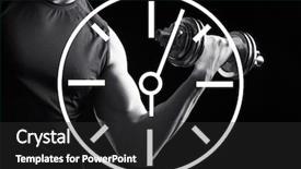  Presentation with learn english concept time - Slide set with chronograph - time concept man training background and a dark gray colored foreground