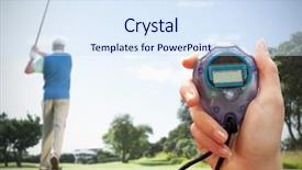  Presentation with composite - Theme consisting of chronometer - composite image of close up background and a sky blue colored foreground