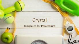  Presentation with mental wellbeing healthy lifestyle balance - Colorful PPT theme enhanced with chronometer - indicators of healthy lifestyle backdrop and a  colored foreground