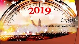  Presentation with falling snow - Amazing theme having chronometer - snow falling against christmas yellow backdrop and a lemonade colored foreground