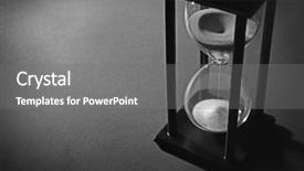  Presentation with science concept painted black brain - Beautiful theme featuring chronometer - time passing concept black hourglass backdrop and a gray colored foreground