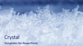  Presentation with crystals - PPT layouts featuring chrystal - frost crystals in closeup background and a  colored foreground