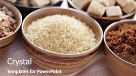  Presentation with sugar - Presentation theme featuring chrystal - lots of various brown sugar background and a tawny brown colored foreground