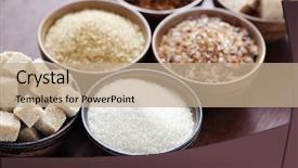  Presentation with food sugaring - Presentation having chrystal - lots of various brown sugar background and a coral colored foreground