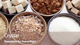  Presentation with sugar - Slides featuring chrystal - lots of various brown sugar background and a coral colored foreground