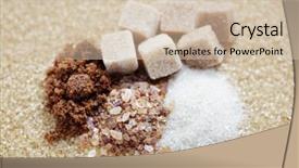  Presentation with food sugaring - Amazing slides having chrystal - lots of various brown sugar backdrop and a soft green colored foreground