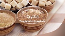  Presentation with food sugaring - PPT theme enhanced with chrystal - lots of various brown sugar background and a coral colored foreground