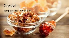  Presentation with sugar cane - Theme having chrystal - sugar brown sugar cane sugar background and a lemonade colored foreground