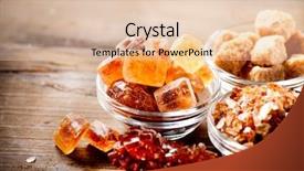  Presentation with sugar cane - Slides with chrystal - sugar brown sugar cane sugar background and a lemonade colored foreground