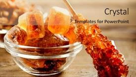  Presentation with ingredients brown sugar coffee beans - Amazing PPT theme having chrystal - sugar mix of brown sugar backdrop and a coral colored foreground