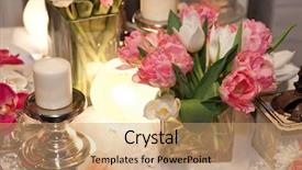  Presentation with unity candle - Amazing presentation theme having chrystal - table decorated with candle backdrop and a coral colored foreground