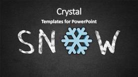  Presentation with concrete - Amazing slide set having chrystal - word snow on concrete background backdrop and a  colored foreground