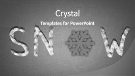  Presentation with concrete - Cool new theme with chrystal - word snow on concrete background backdrop and a  colored foreground