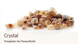  Presentation with candi - Presentation theme having chrystals of candi sugar rock background and a  colored foreground