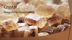  Presentation with candi - Presentation theme with railway tracks at the stations going to the distance background and a dark gray colored foreground