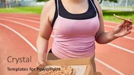  Presentation with pink black - PPT layouts enhanced with chubby-female-in-black background and a coral colored foreground