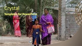  Presentation with village india - Presentation theme having chunakhali-india-february-26-2020 background and a tawny brown colored foreground