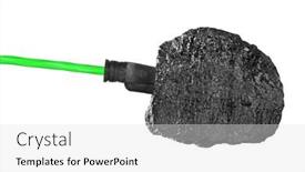  Presentation with coal - Beautiful slide deck featuring chunk-of-coal-with-en backdrop and a white colored foreground