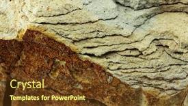  Presentation with naturally - Presentation theme featuring chunk-of-naturally-occurring-clay background and a tawny brown colored foreground