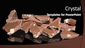  Presentation with chocolate milk - Colorful slide deck enhanced with chunks-of-milk-chocolate backdrop and a black colored foreground